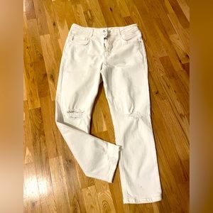 White distressed denim from anthropologie